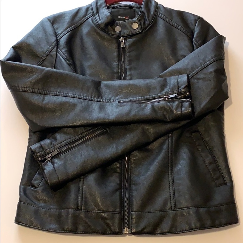 Skinnygirl Faux Leather Moto Jacket - Picture 3 of 7